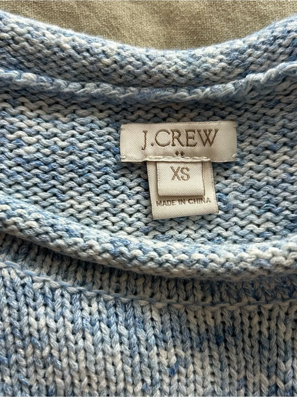 J. Crew - Crew Neck Knit Pullover Light Blue Marled Sweater